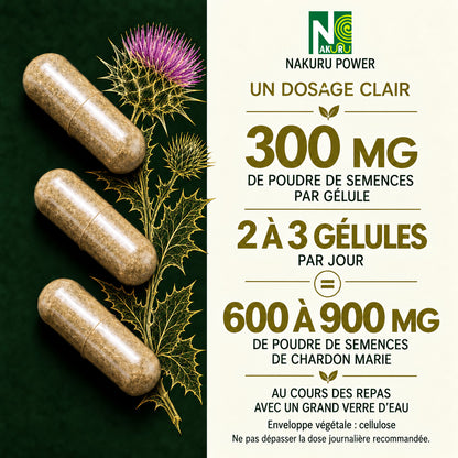 NAKURU Chardon Marie — 500 gélules — Dosage