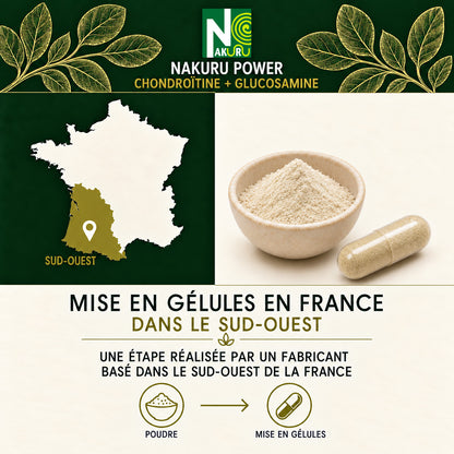 NAKURU Chondroitine + Glucosamine — 360 gélules — Fabrication