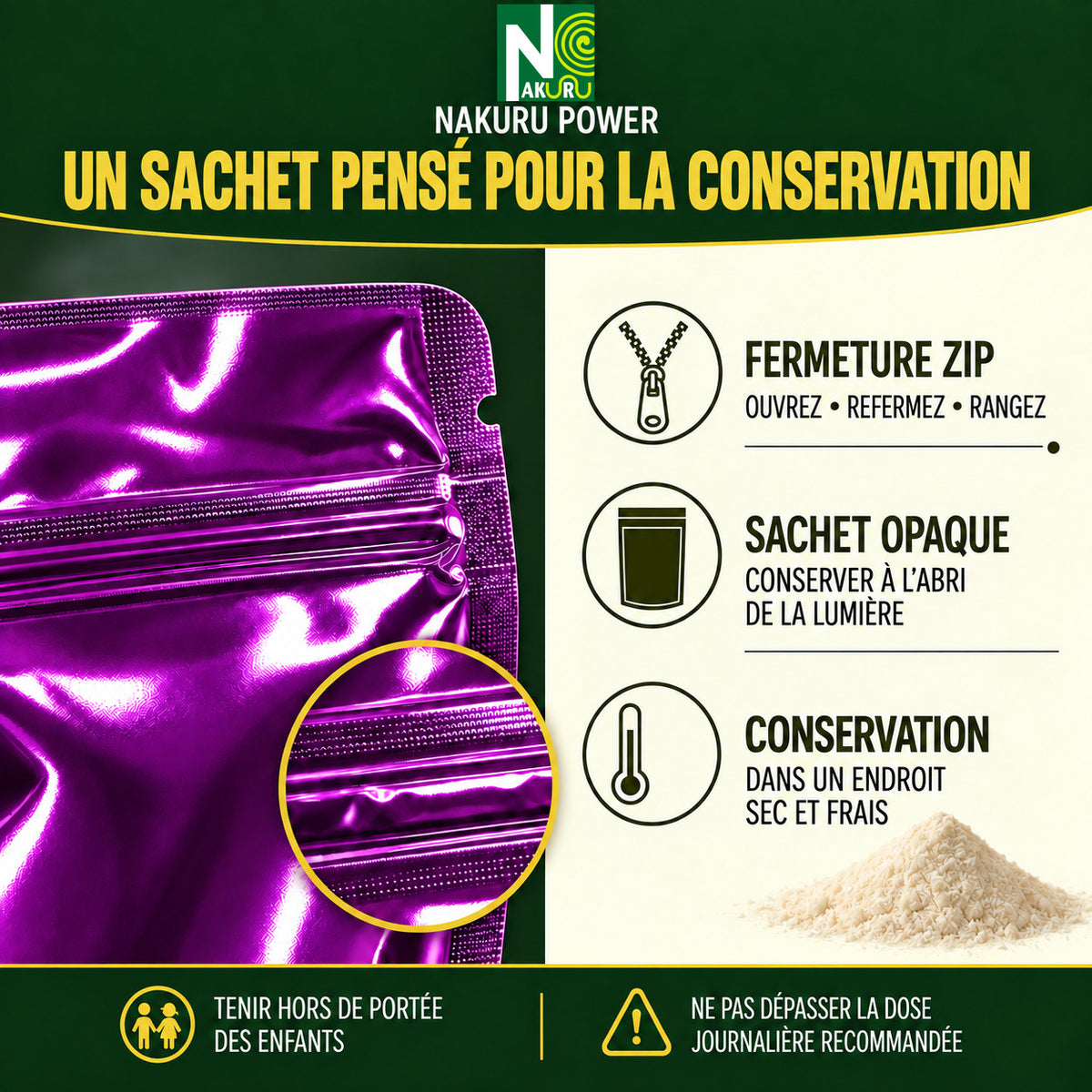 NAKURU Chondroitine + Glucosamine — 360 gélules — Conservation
