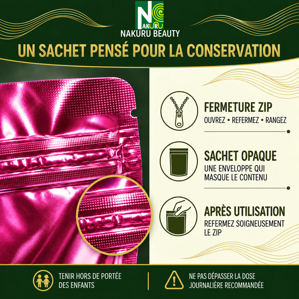 NAKURU Collagène — 500 gélules — Conservation