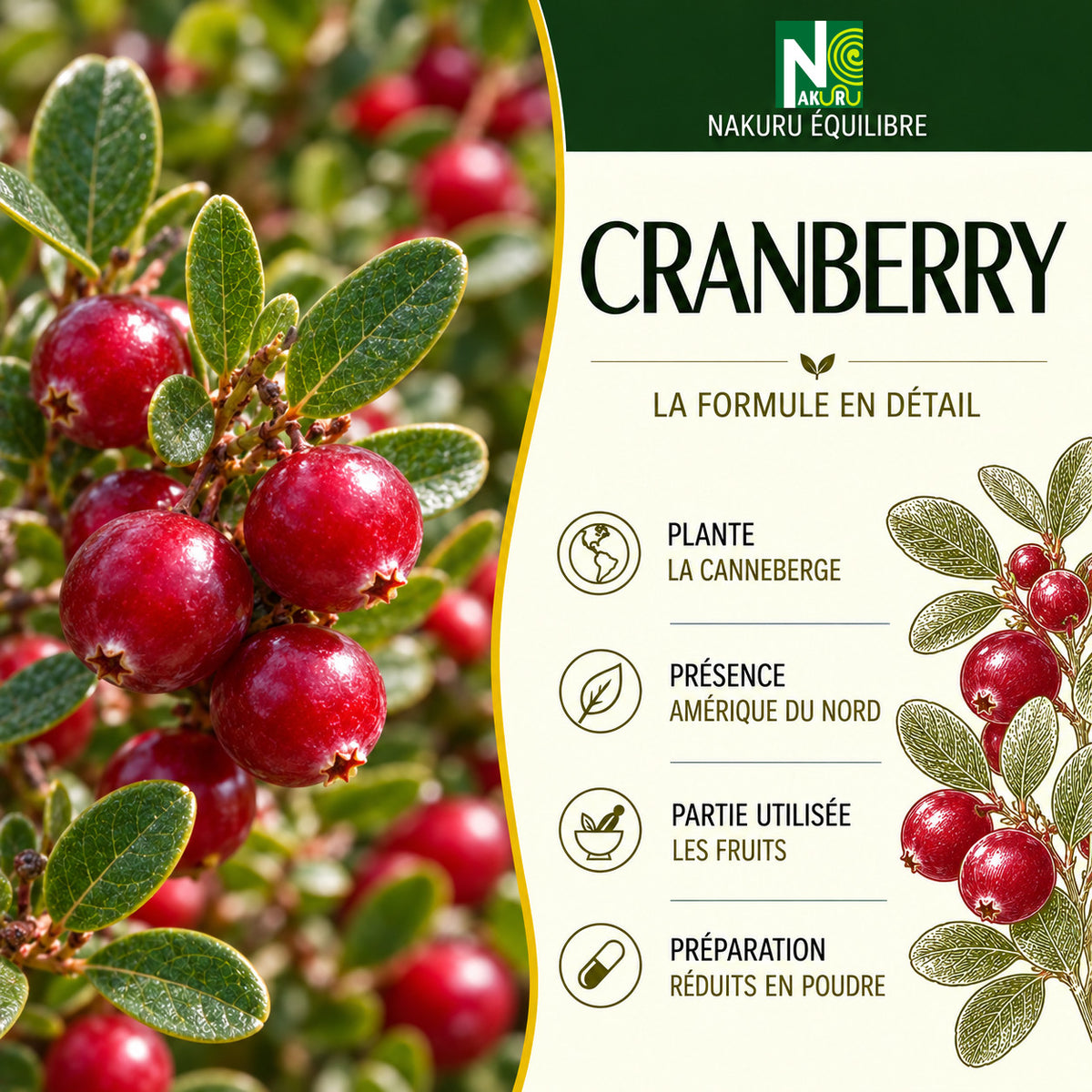 NAKURU Cranberry — 500 gélules — Présentation