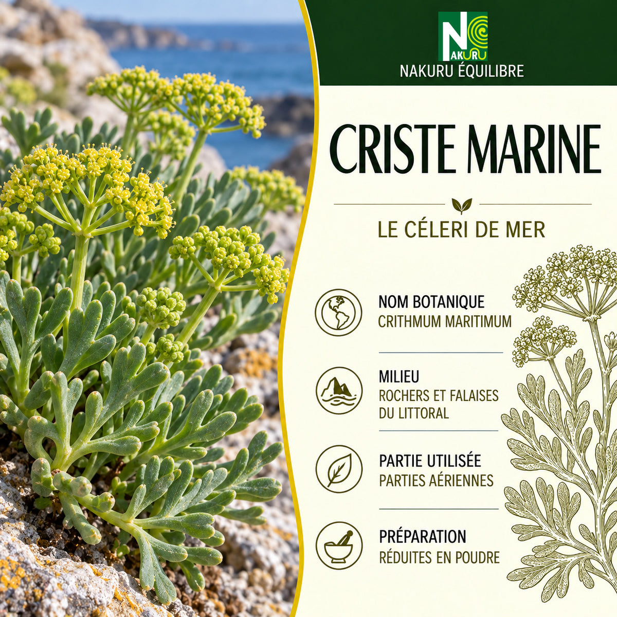 NAKURU Criste Marine — 500 gélules — Présentation
