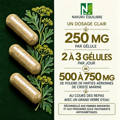 NAKURU Criste Marine — 500 gélules — Dosage