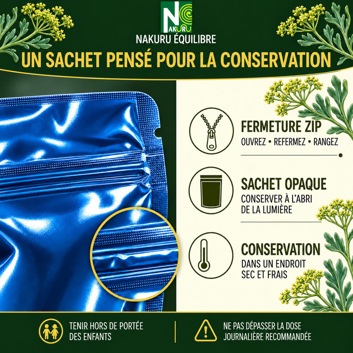 NAKURU Criste Marine — 500 gélules — Conservation
