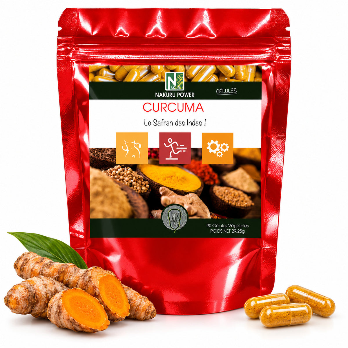 NAKURU Curcuma — 90 gélules — Packshot