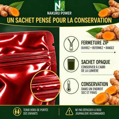 NAKURU Curcuma — 500 gélules — Conservation