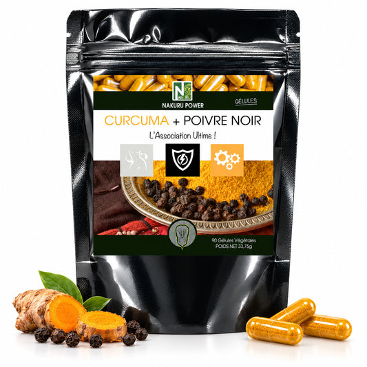 NAKURU Curcuma + Poivre Noir — 90 gélules — Packshot