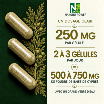 NAKURU Cyprès — 500 gélules — Dosage
