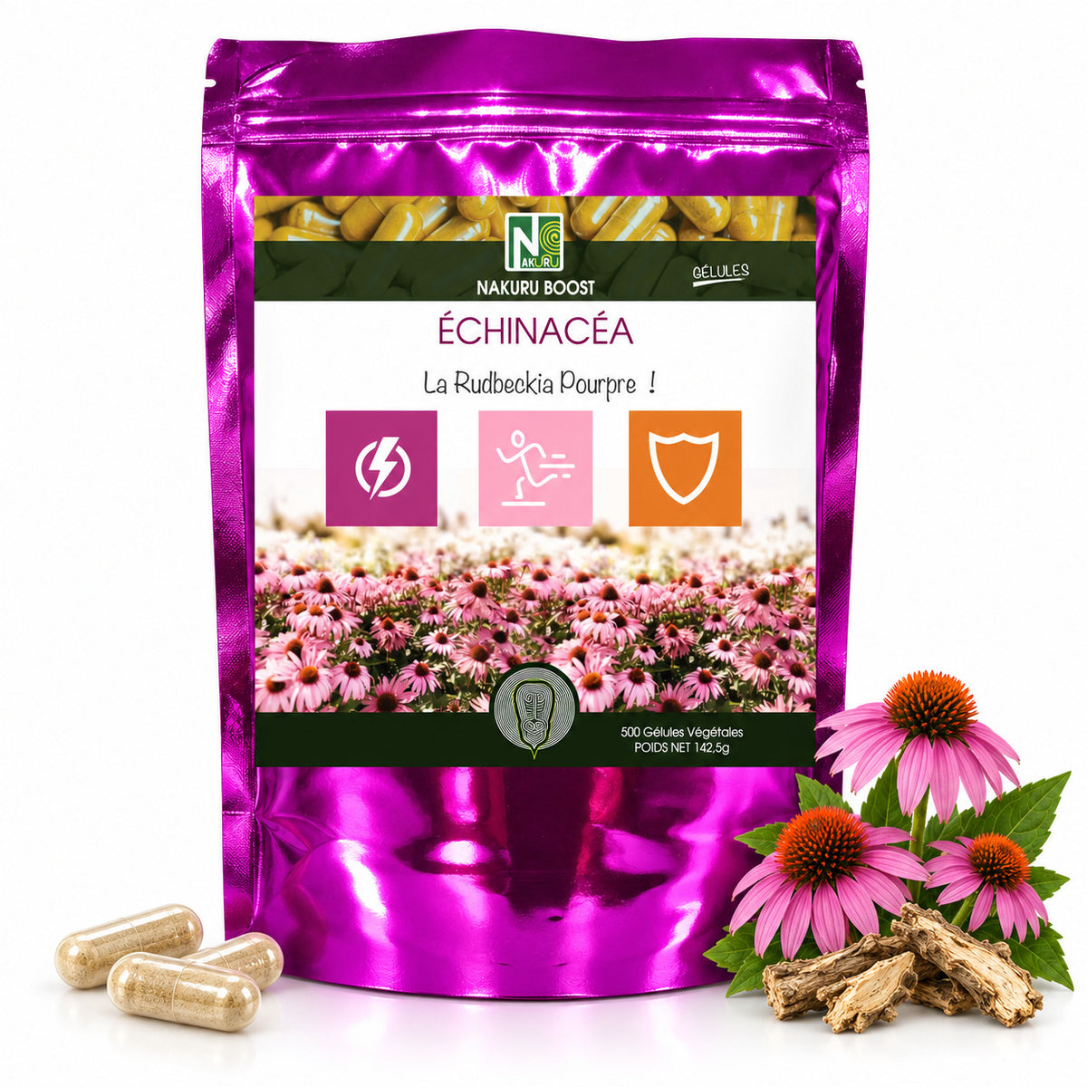 NAKURU Echinacéa — 500 gélules — Packshot