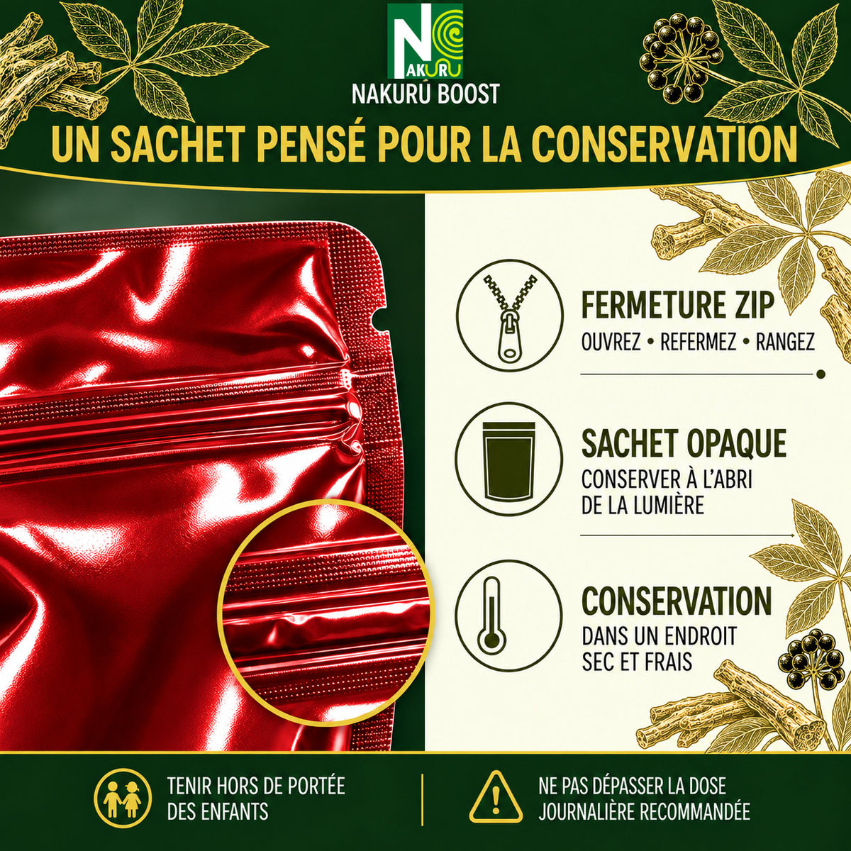 NAKURU Eleuthérocoque — 500 gélules — Conservation