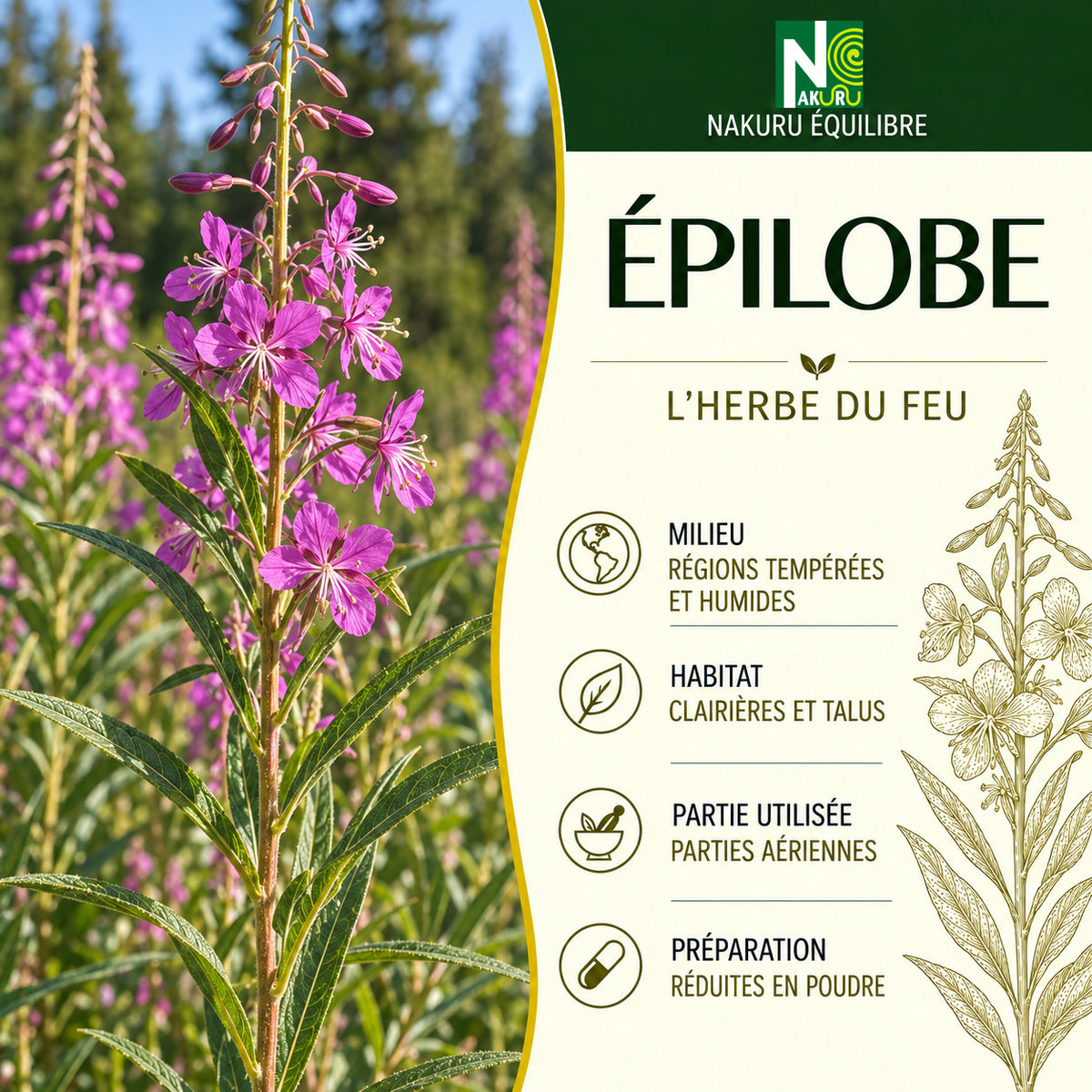 NAKURU Epilobe — 500 gélules — Présentation