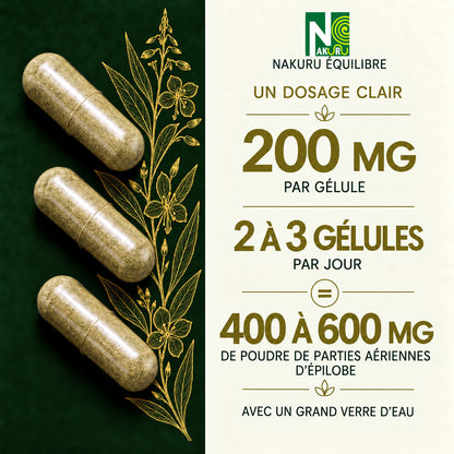 NAKURU Epilobe — 500 gélules — Dosage
