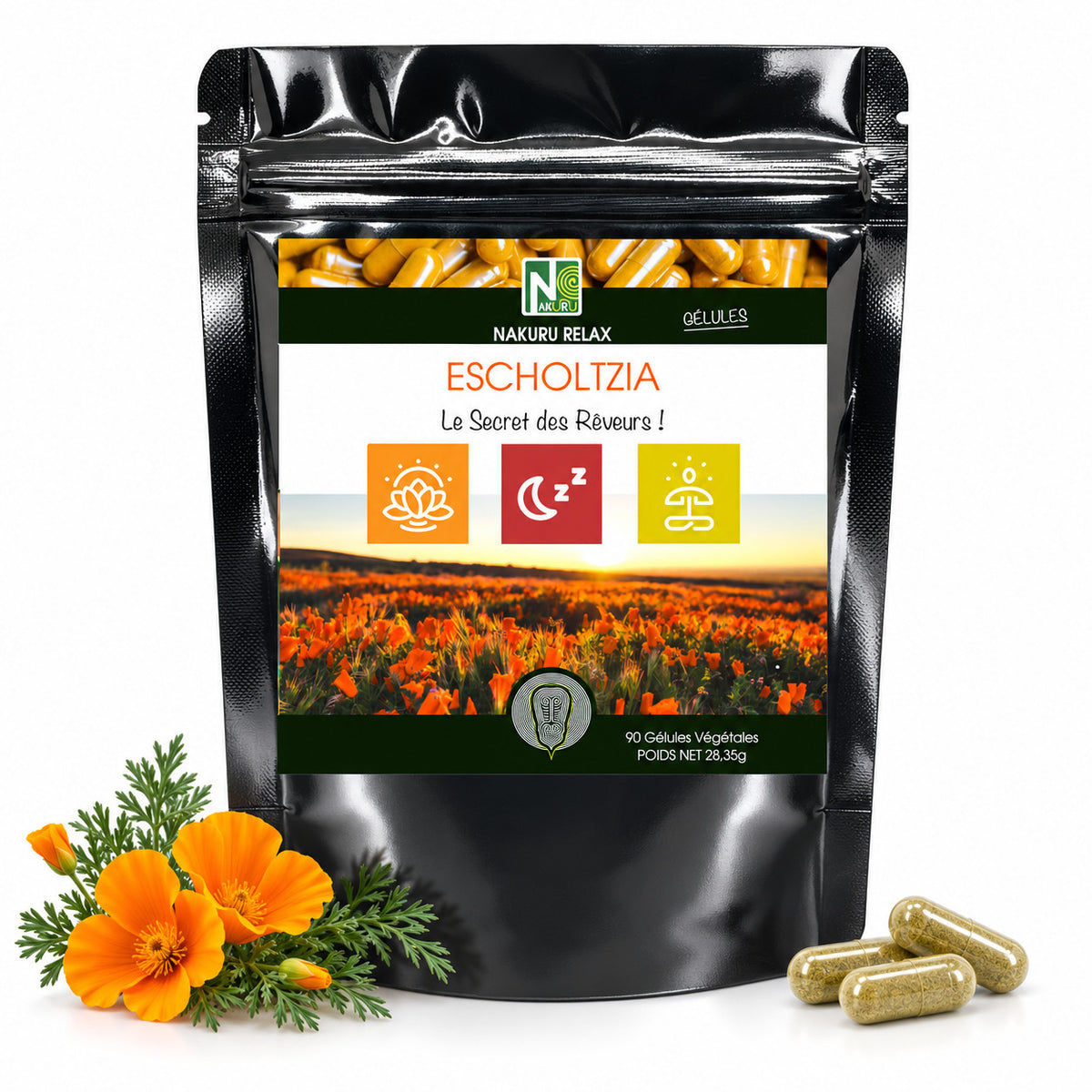 NAKURU Escholtzia — 90 gélules — Packshot