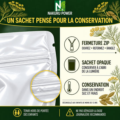 NAKURU Fenouil — 500 gélules — Conservation