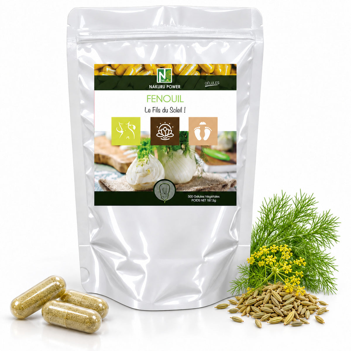 NAKURU Fenouil — 500 gélules — Packshot