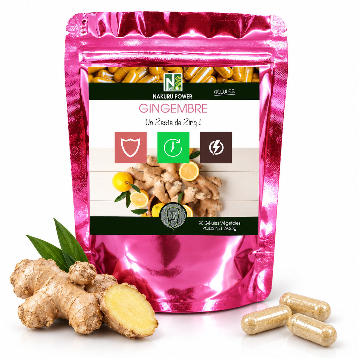 NAKURU Gingembre — 90 gélules — Packshot