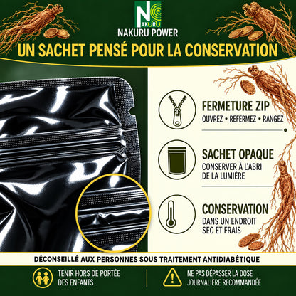 NAKURU Ginseng Rouge — 60 gélules — Conservation