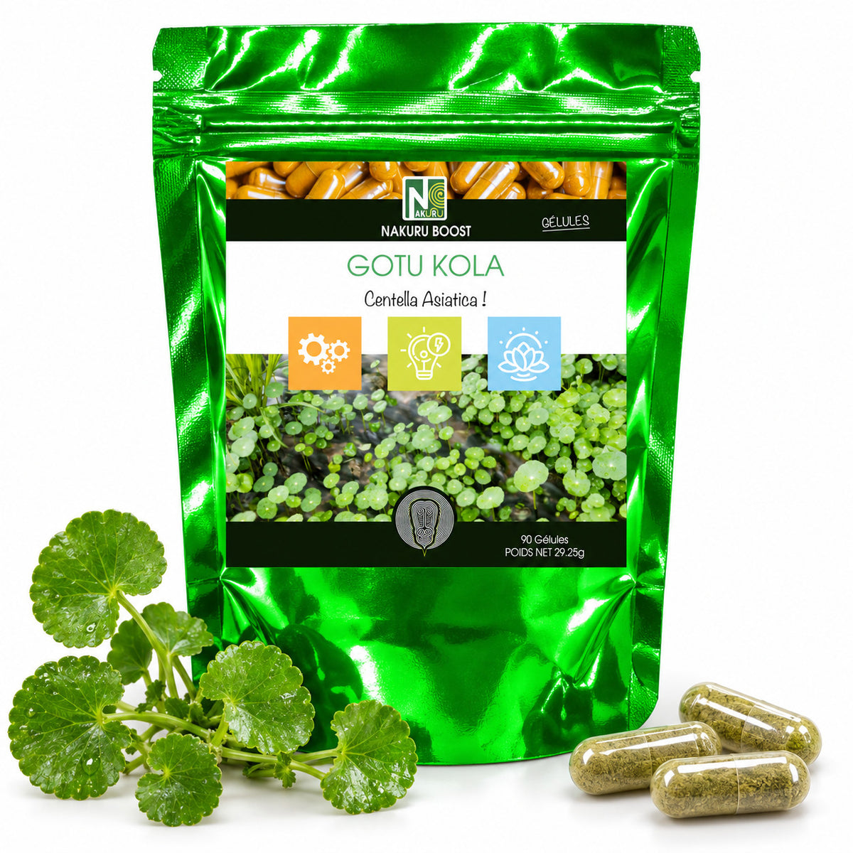 NAKURU Gotu Kola — 90 gélules — Packshot