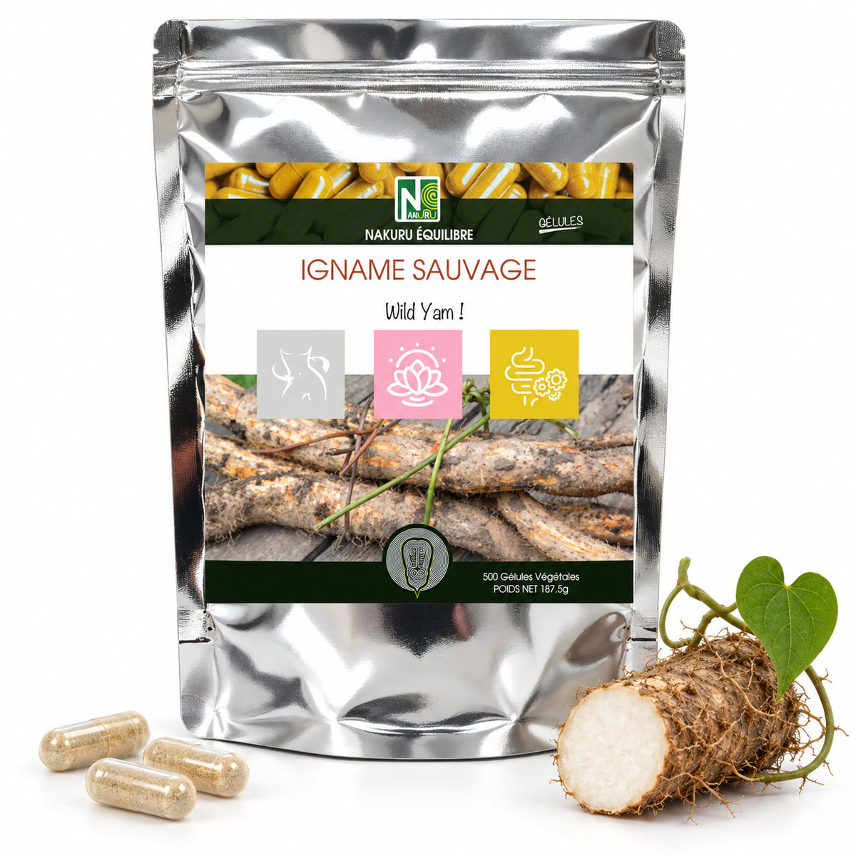 NAKURU Igname Sauvage — 500 gélules — Packshot
