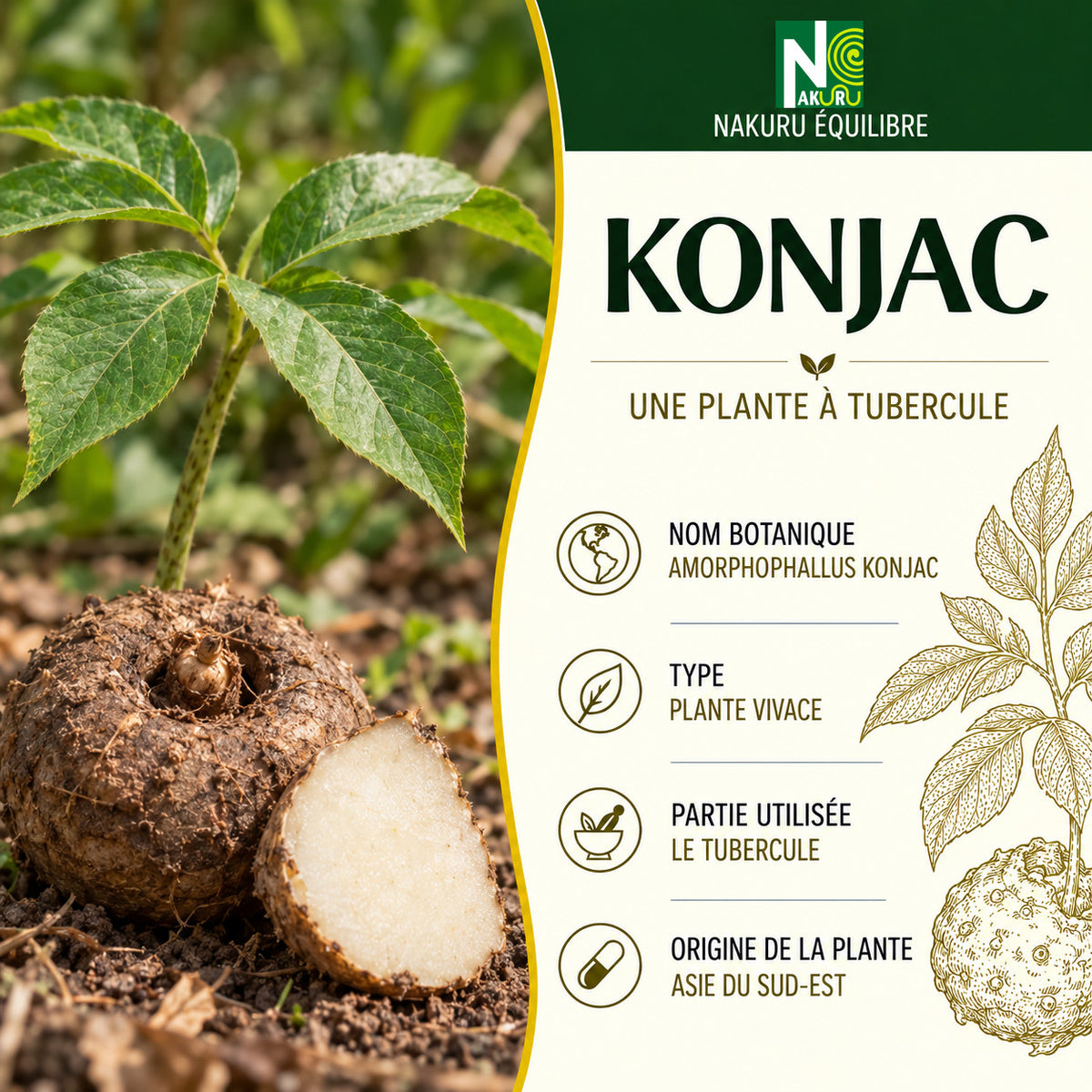 NAKURU Konjac — 500 gélules — Présentation