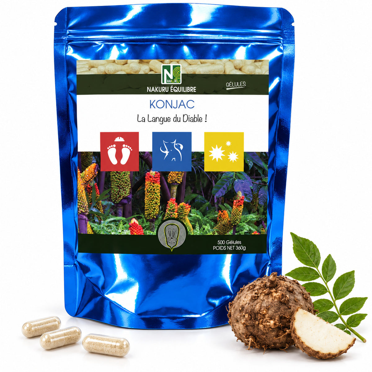 NAKURU Konjac — 500 gélules — Packshot