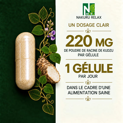 NAKURU Kudzu — 500 gélules — Dosage