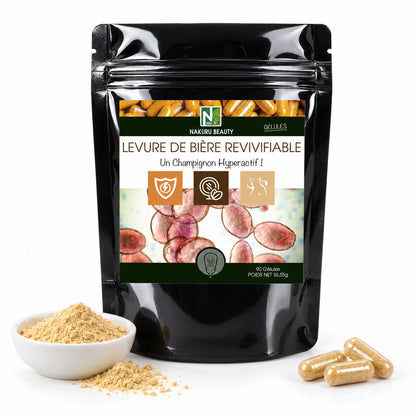 NAKURU Levure de Bière Revivifiable — 90 gélules — Packshot