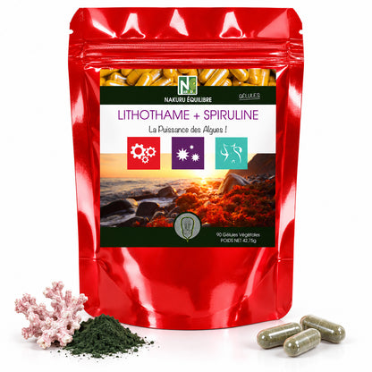 NAKURU Lithothame + Spiruline — 90 gélules — Packshot