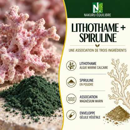 NAKURU Lithothame + Spiruline — 500 gélules — Présentation