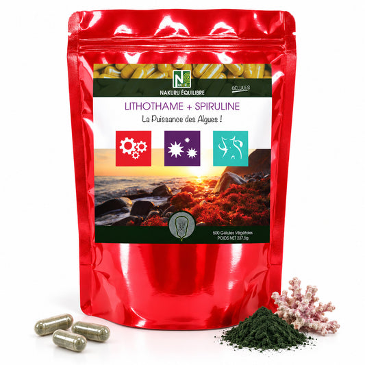 NAKURU Lithothame + Spiruline — 500 gélules — Packshot