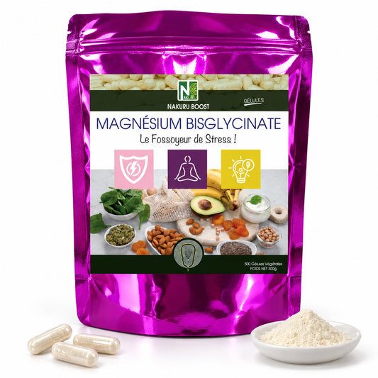 NAKURU Magnésium Bisglycinate — 500 gélules — Packshot