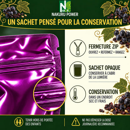 NAKURU Marc de Raisin — 500 gélules — Conservation