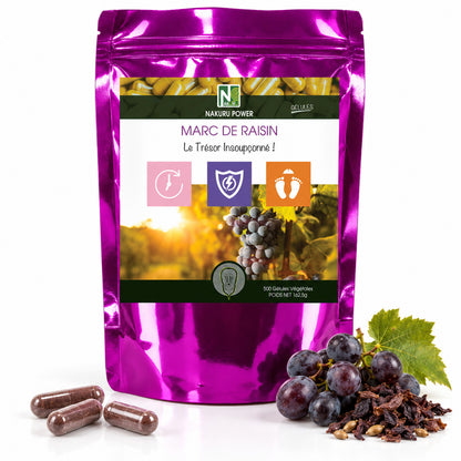 NAKURU Marc de Raisin — 500 gélules — Packshot