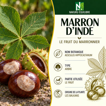 NAKURU Marron d'Inde — 500 gélules — Présentation