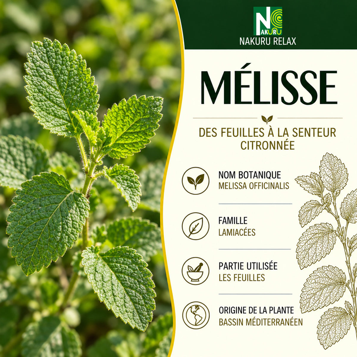 NAKURU Mélisse — 500 gélules — Présentation