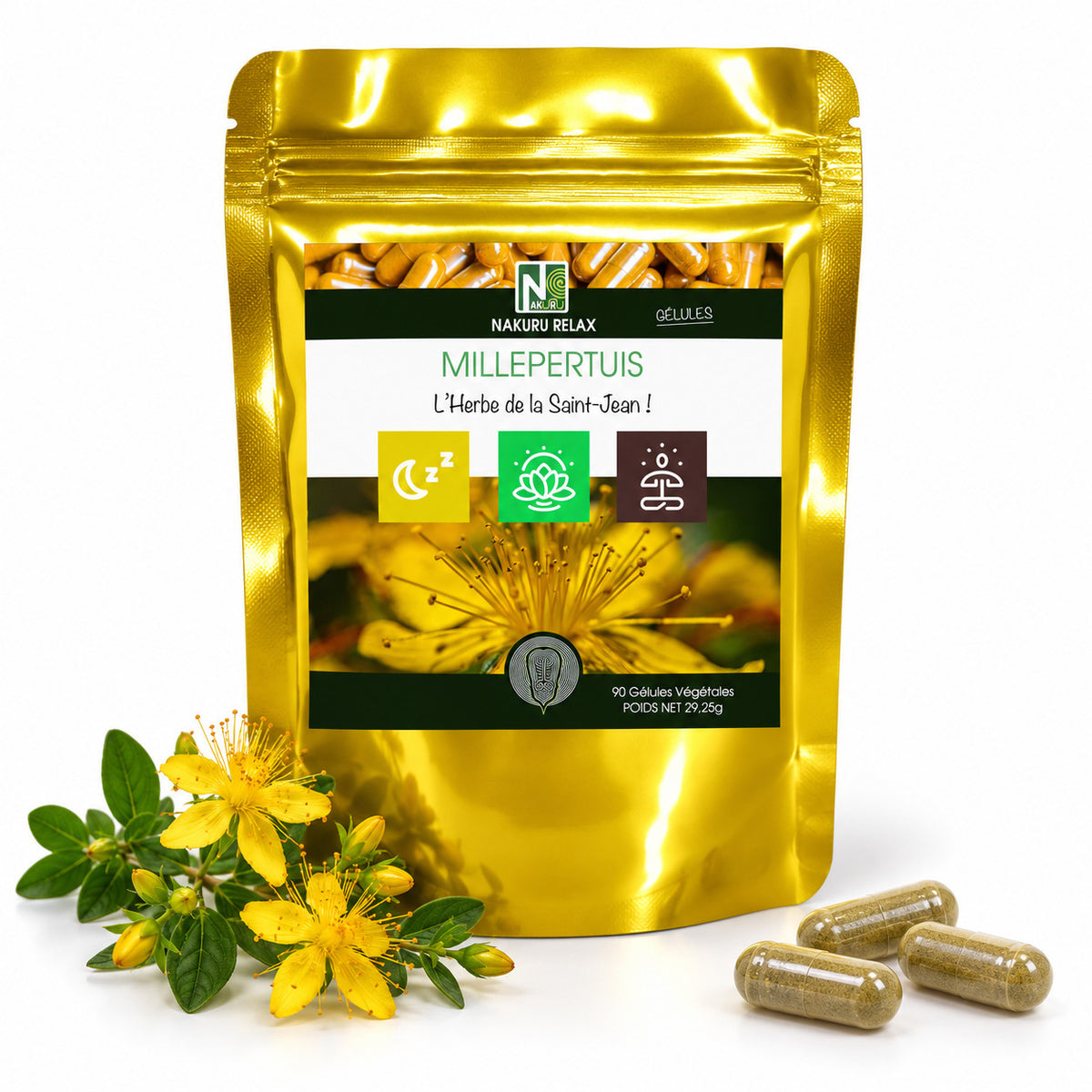 NAKURU Millepertuis — 90 gélules — Packshot