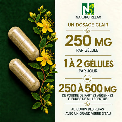 NAKURU Millepertuis — 500 gélules — Dosage