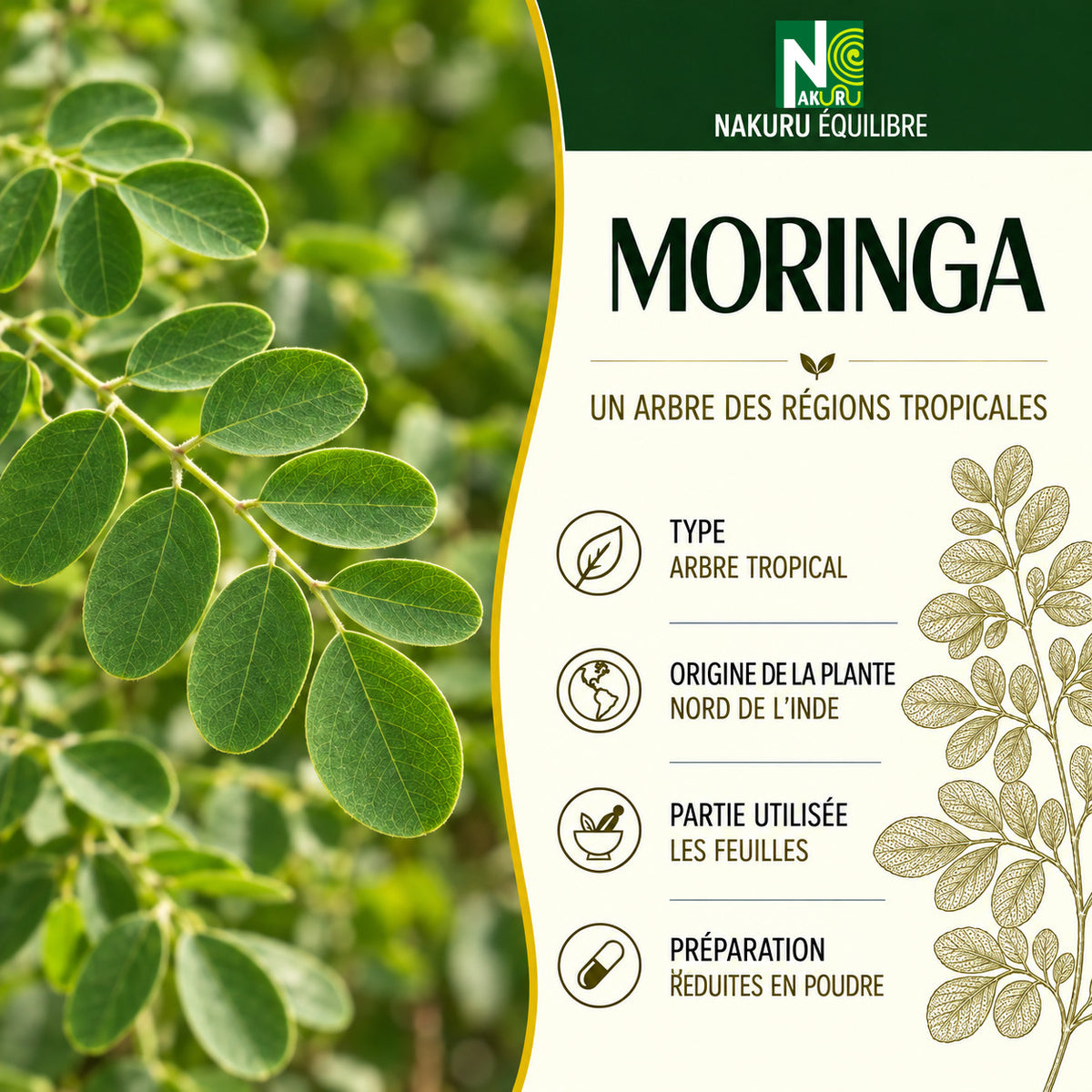 NAKURU Moringa — 500 gélules — Présentation