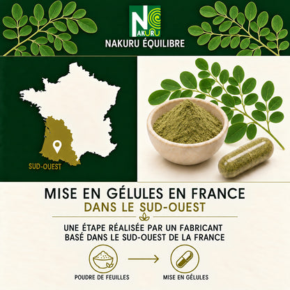 NAKURU Moringa — 500 gélules — Fabrication