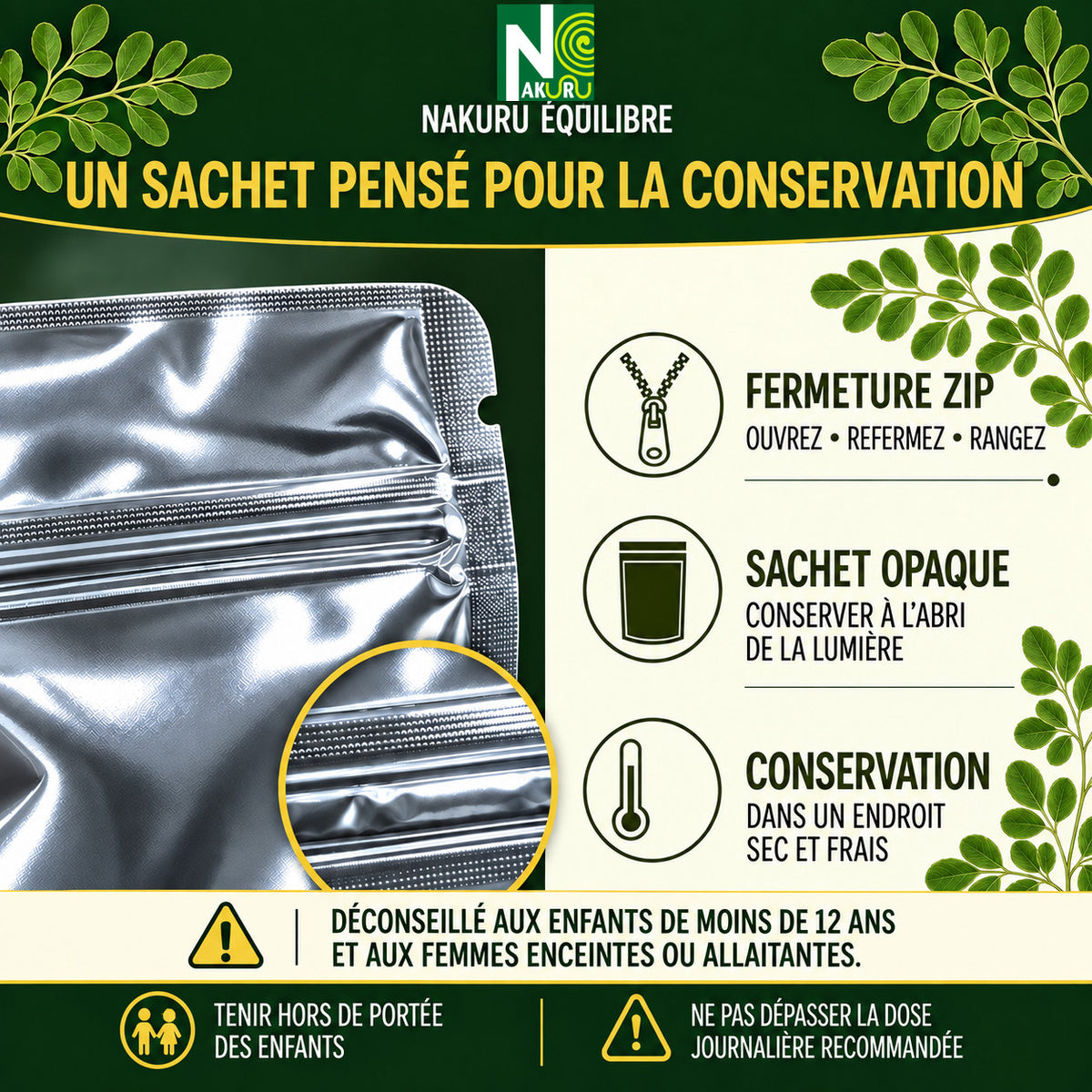 NAKURU Moringa — 500 gélules — Conservation
