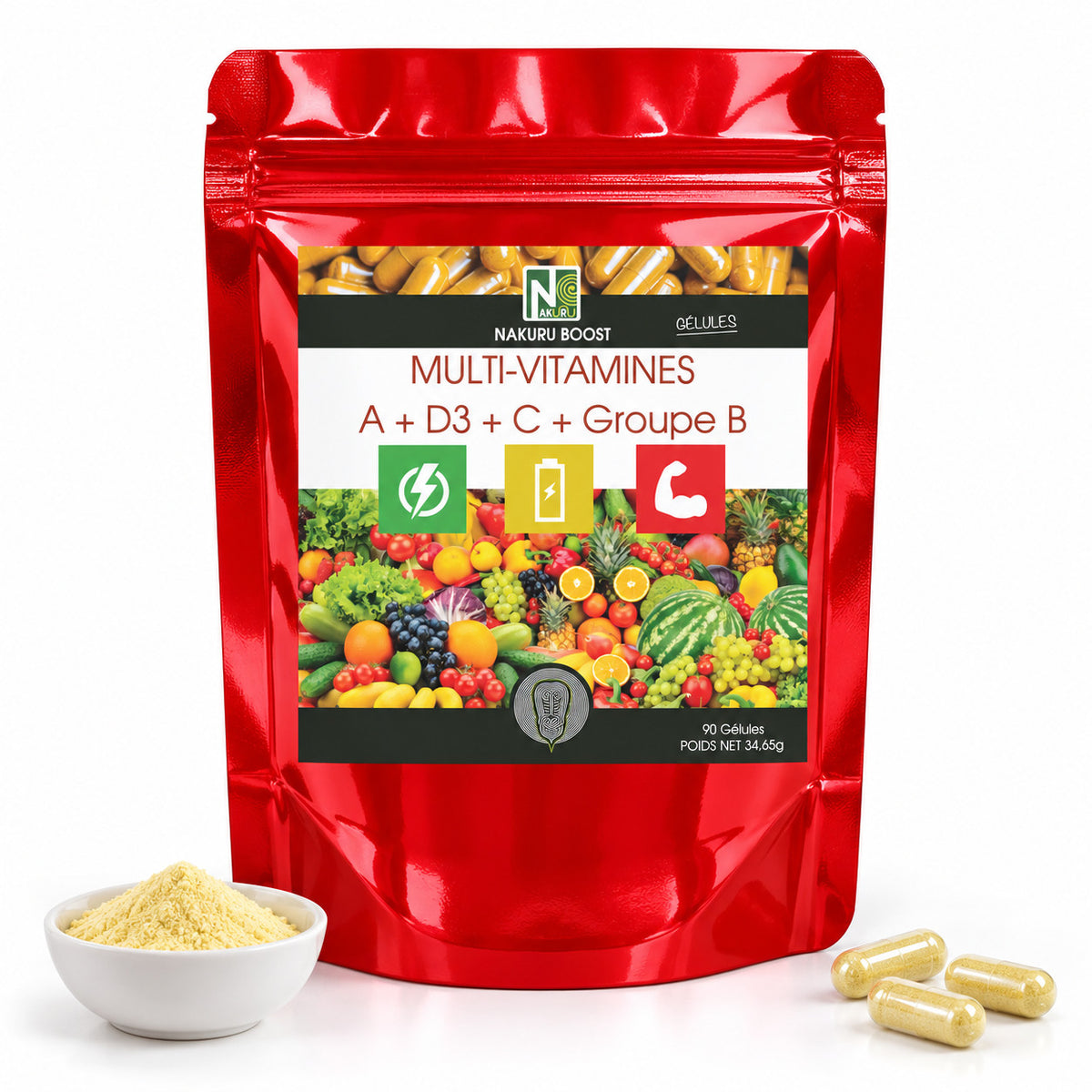 NAKURU Multi-Vitamines — 90 gélules — Packshot