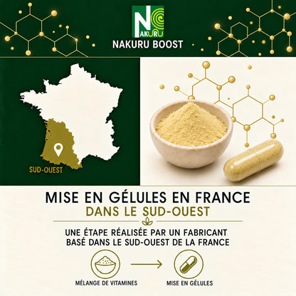 NAKURU Multi-Vitamines — 500 gélules — Fabrication