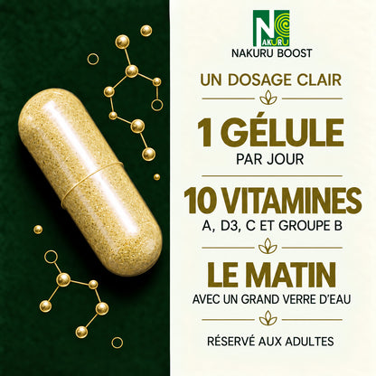 NAKURU Multi-Vitamines — 500 gélules — Dosage