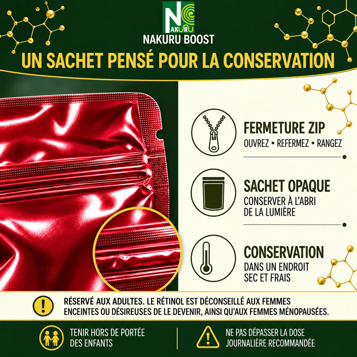 NAKURU Multi-Vitamines — 500 gélules — Conservation