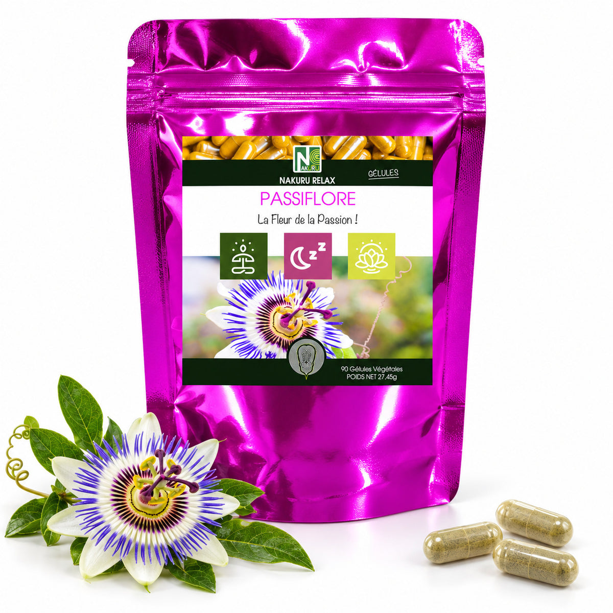 NAKURU Passiflore — 90 gélules — Packshot