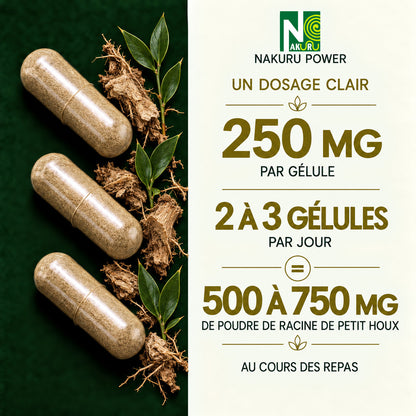 NAKURU Petit Houx — 500 gélules — Dosage