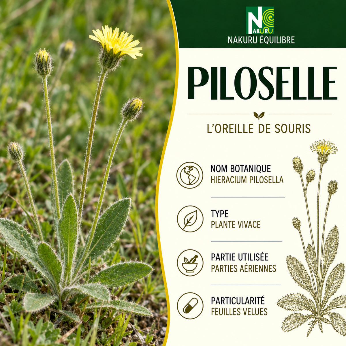 NAKURU Piloselle — 500 gélules — Présentation