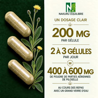 NAKURU Piloselle — 500 gélules — Dosage