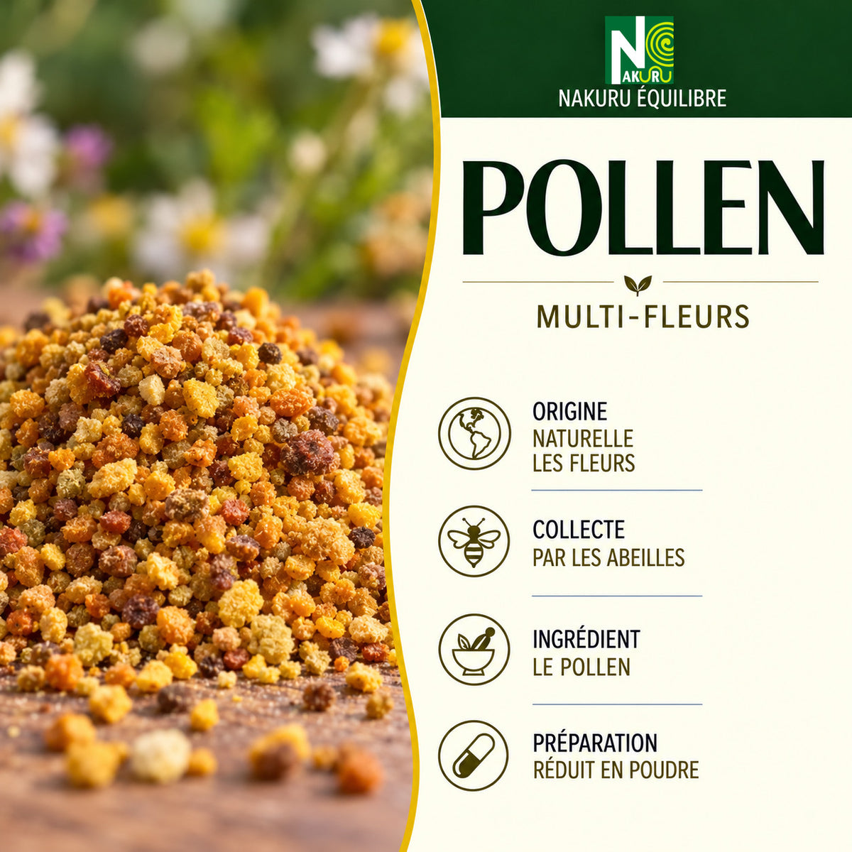 NAKURU Pollen — 500 gélules — Présentation