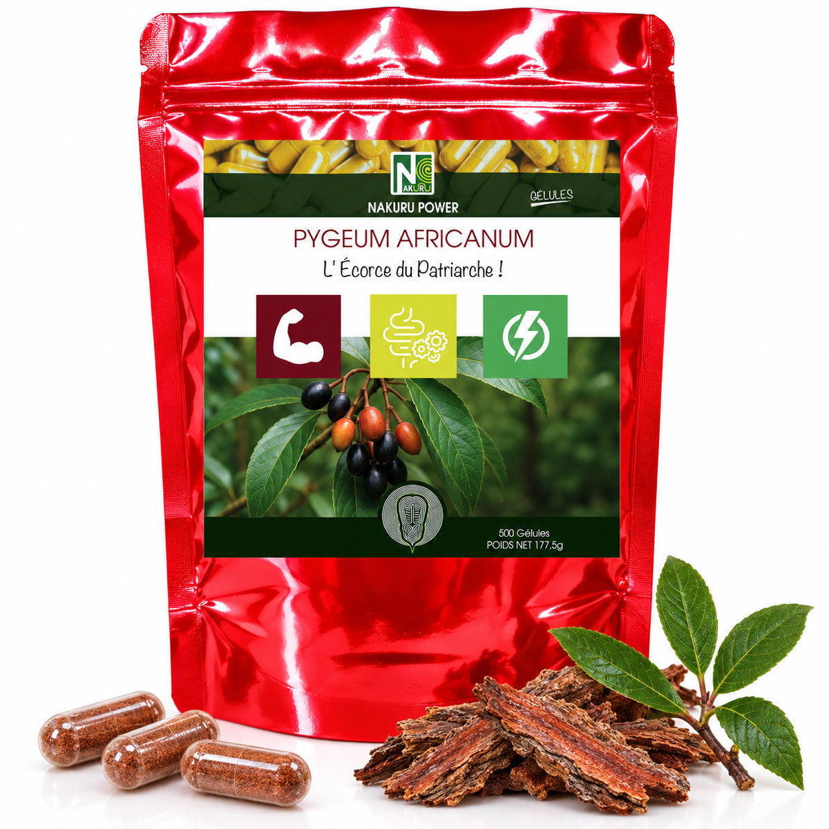 NAKURU Pygeum Africanum — 500 gélules — Packshot